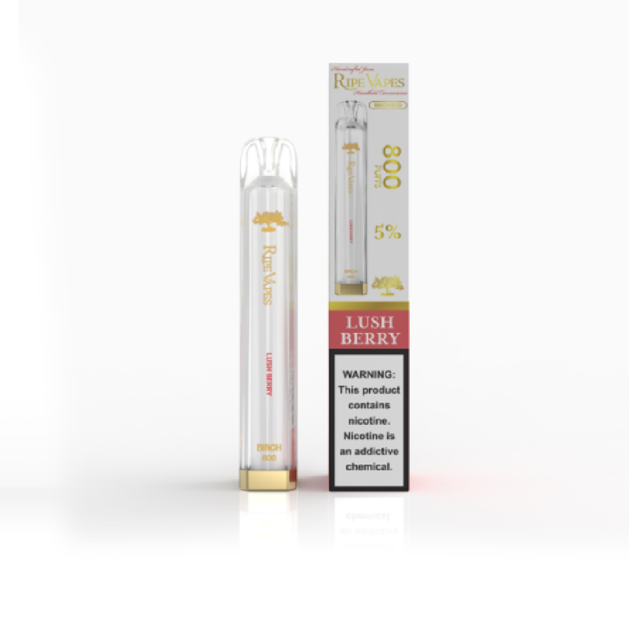 Ripe Vape Birch Disposable Lush Berry with packaging
