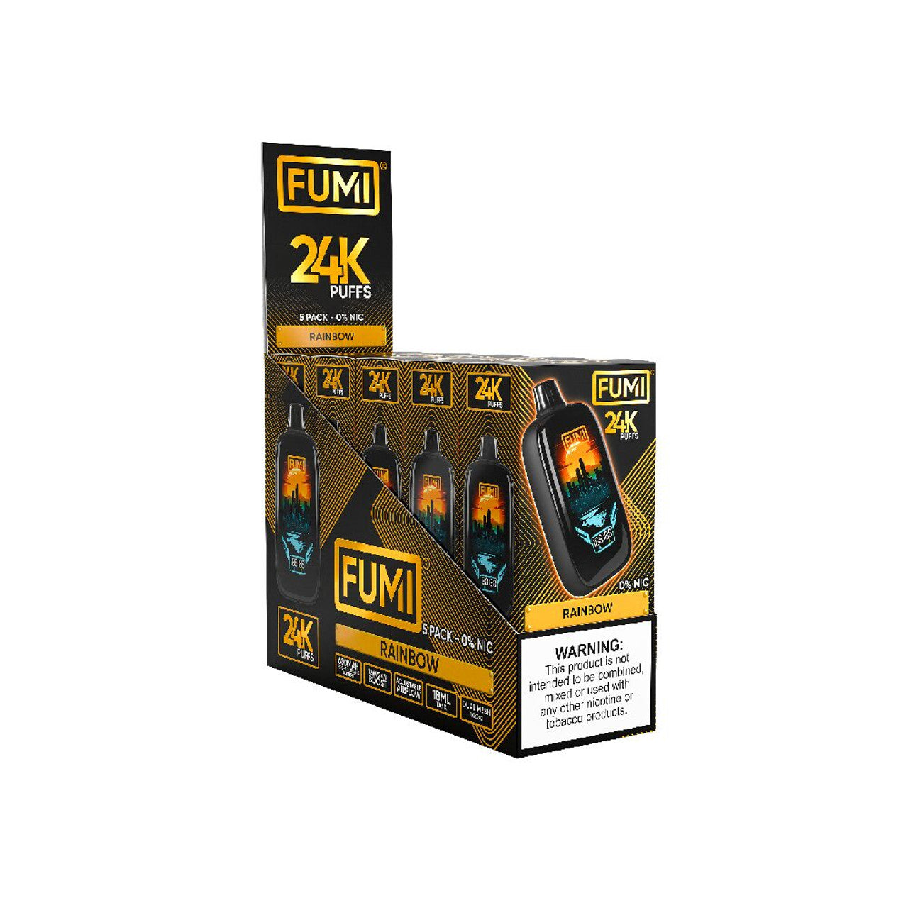 Fumi Disposable 0mg Rainbow with packaging