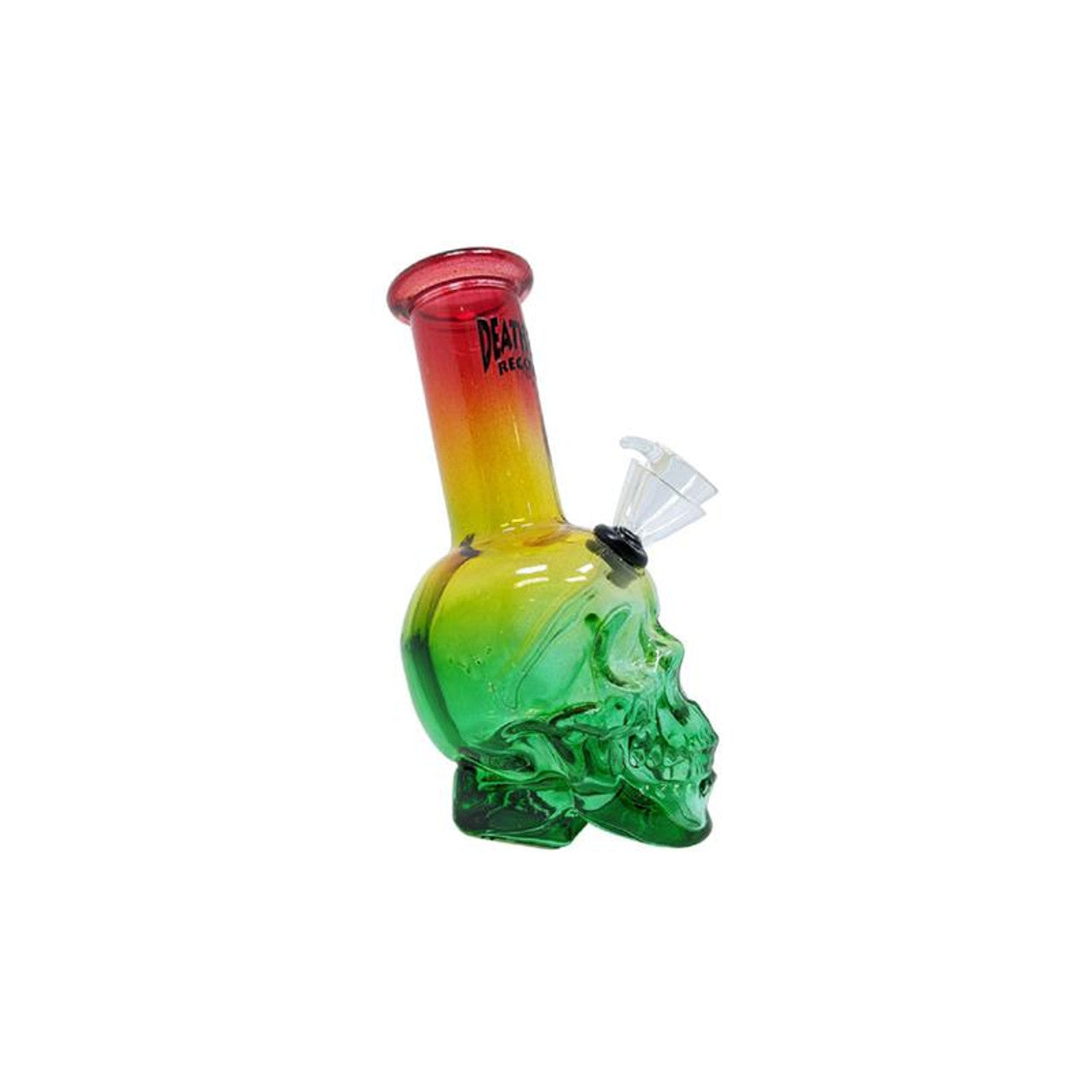 Death Row Records (Water Pipe) 6″ Skull Head Bubbler Rasta