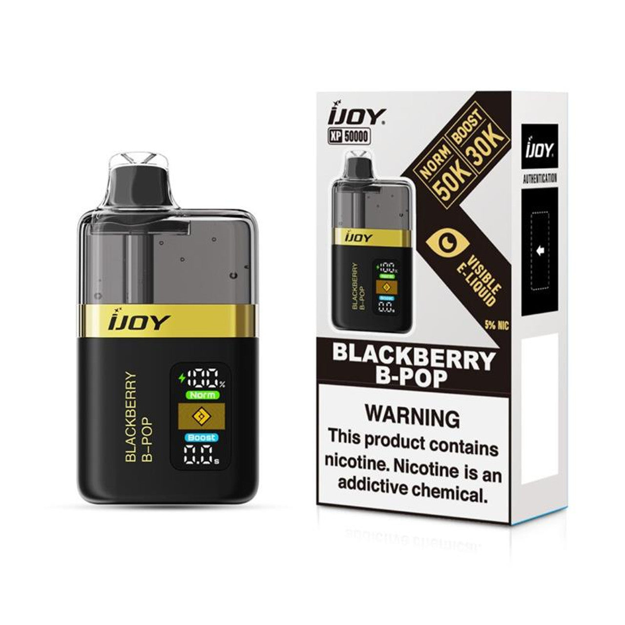 iJoy XP50000 Disposable Blackerry B-Pop with packaging