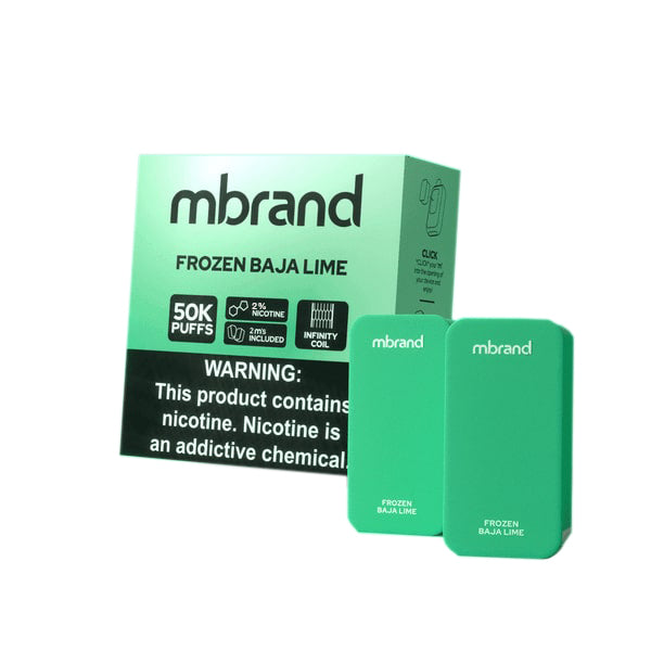 7Daze Click-Mates Mbrand Disposable Pod 20mg frozen baja lime with packaging