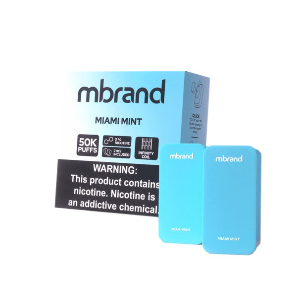 7Daze Click-Mates Mbrand Disposable Pod 20mg miami mint with packaging