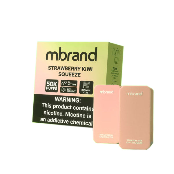 7Daze Click-Mates Mbrand Disposable Pod 50mg strawberry kiwi squeeze with packaging