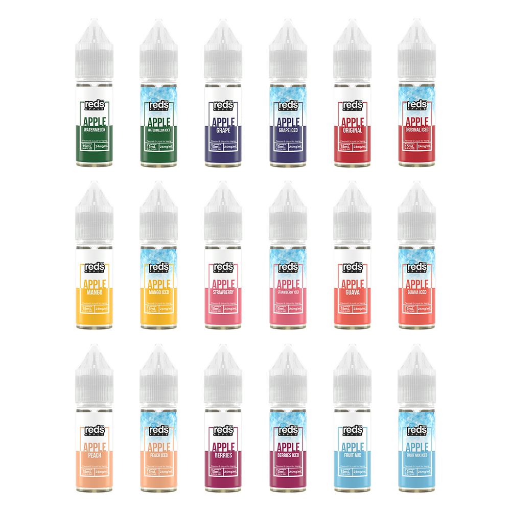 7Daze Reds Salt Series E-Liquid 15mL (Salt Nic) group photo