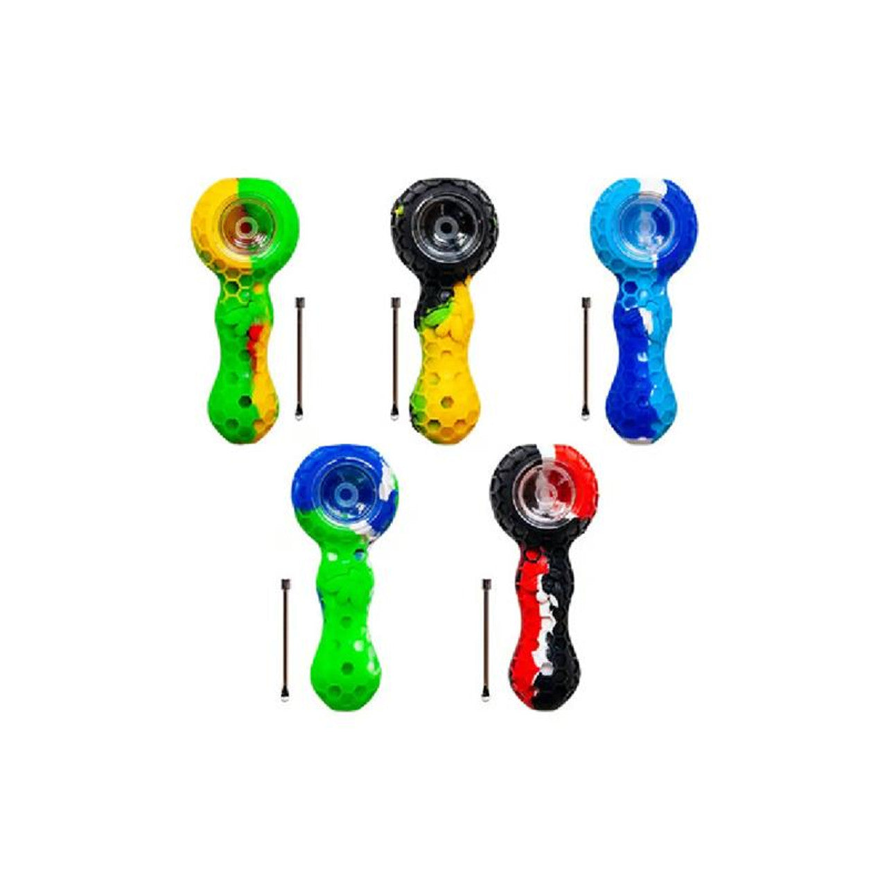 Non branded (Hand Pipe)(5-Pack) SHP55 Silicone Spoon Pipe Group image