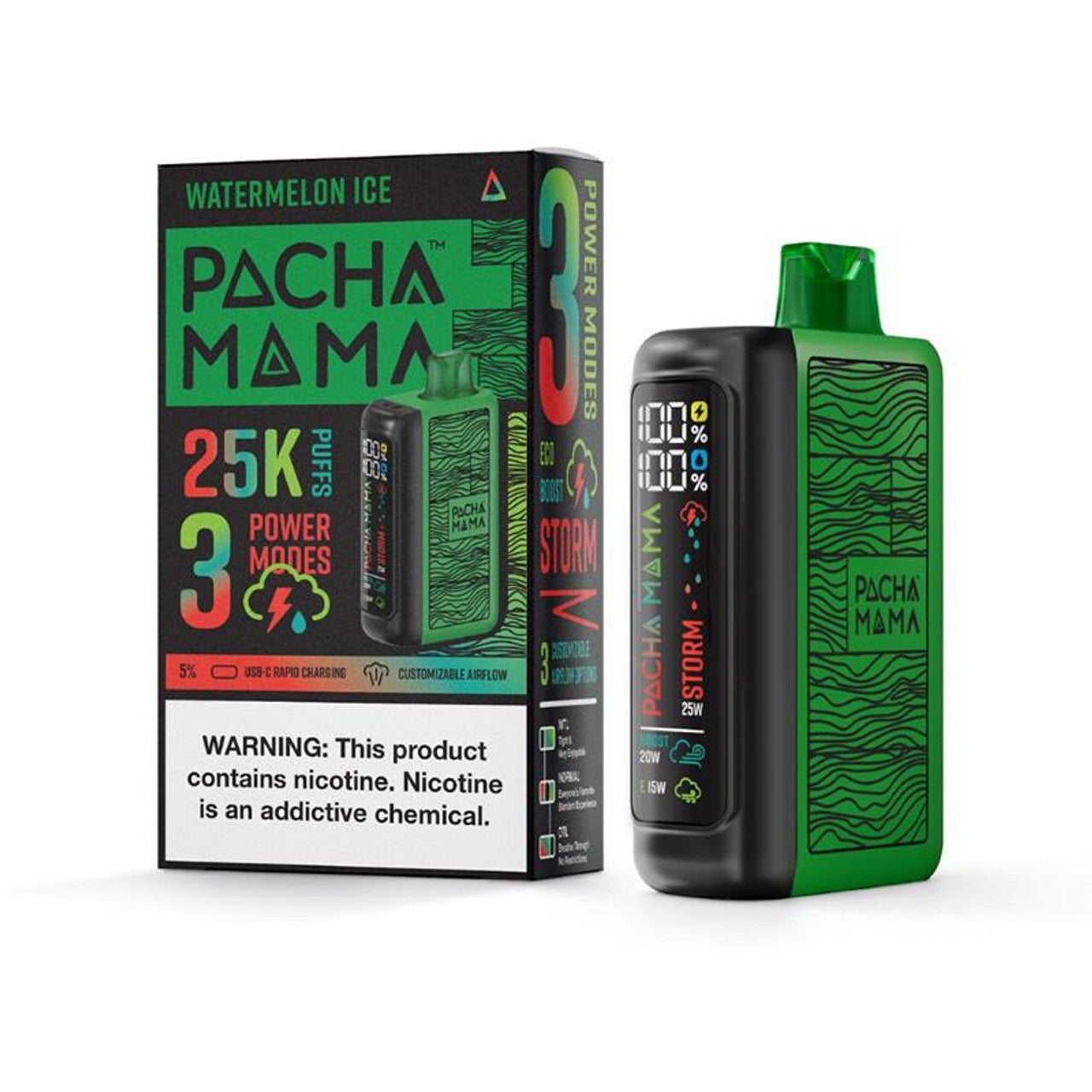Pachamama 25k Disposable Watermelon Ice with packaging