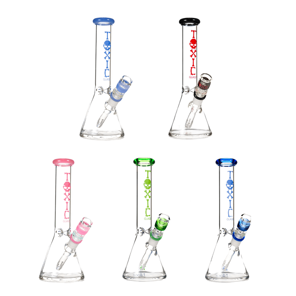 MKGlass TX75 Toxic Beaker Water Pipe 10″ Group Photo