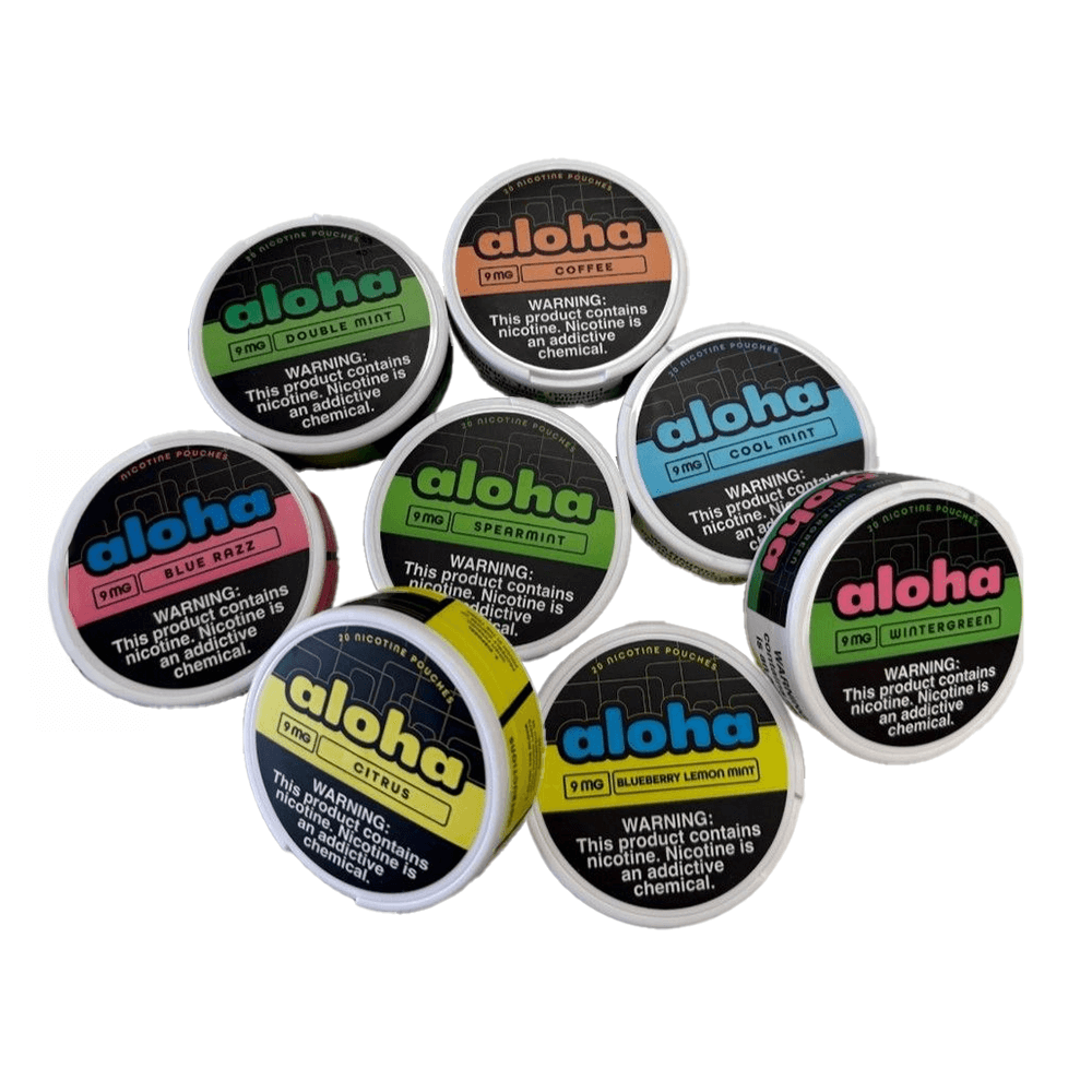 Aloha Nicotine Pouches (20pc Can)(5-Can Pack) Group Photo