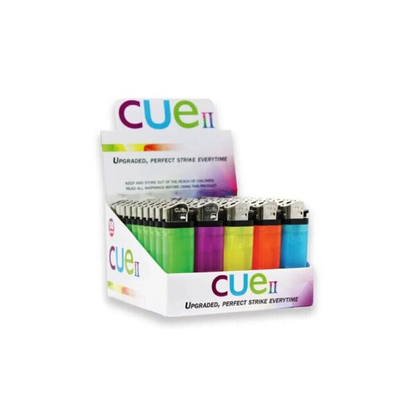 Cue (DSPLY 50pc)(Lighter) Cue II Assorted Colors (SAS)