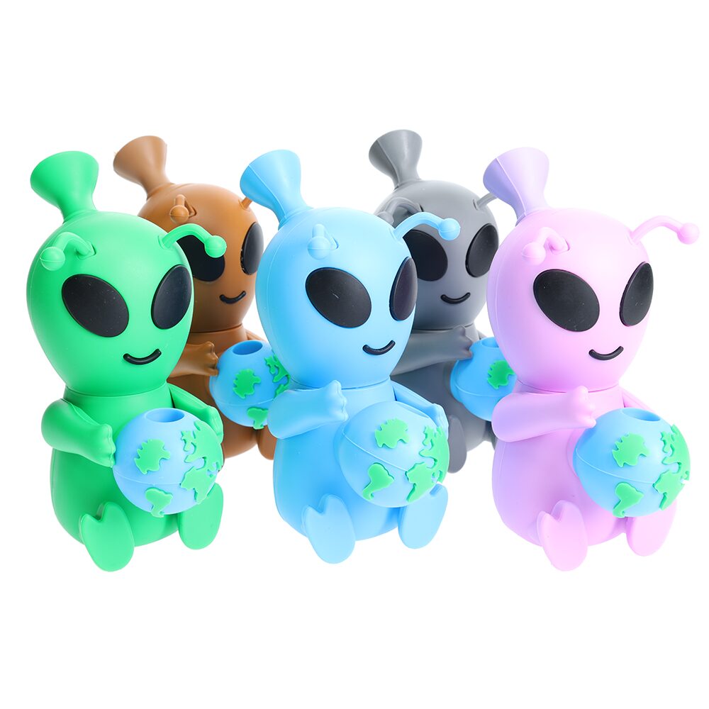 Non branded (Water Pipe) H376 Silicone Baby Alien Holding The Earth group photo