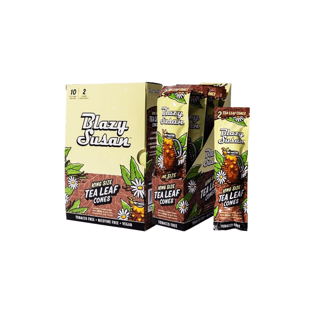 Blazy Susan Tea Leaf King Size Cones 2-Pack with Packaging