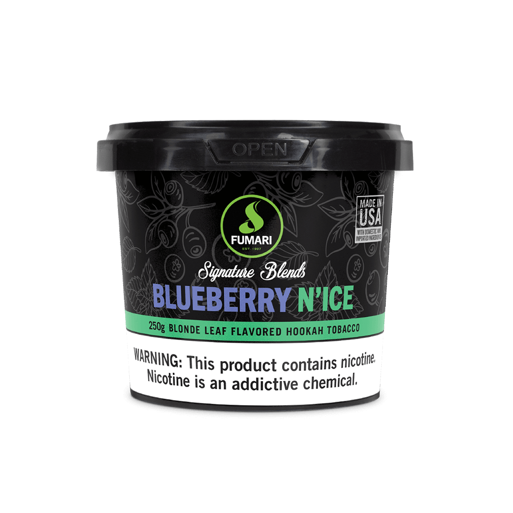 Fumari Signature Blend Hookah Tobacco – 250g Jar | Blueberry N' Ice