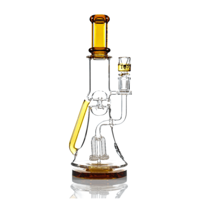 MKGlass (Water Pipe) TX40 Toxic Squid Perc Recycler Beaker Gold