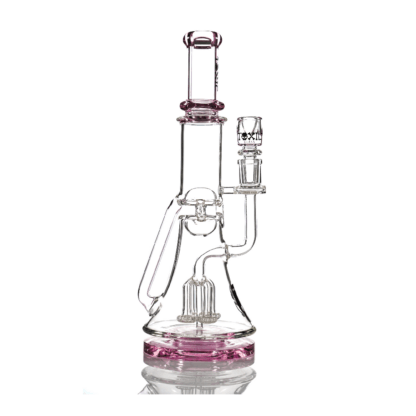 MKGlass (Water Pipe) TX40 Toxic Squid Perc Recycler Beaker Pink