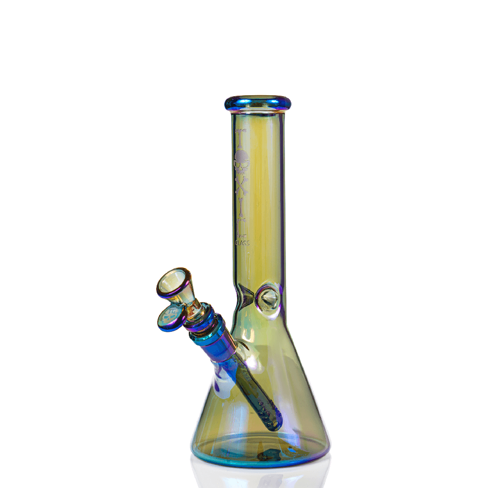 MKGlass (Water Pipe) TX98 10″ Electroplated Trophy Beaker Smoke