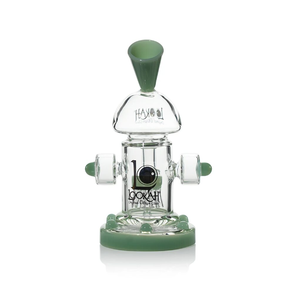 Lookah (Dab Rig) 8” Mini Recycler Percolator Steampunk Water Pipe Green