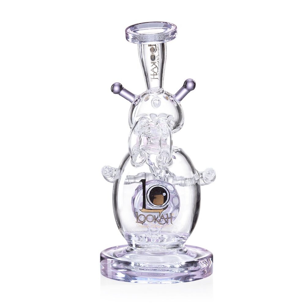 Lookah (Dab Rig) 9″ Recycler Percolator Cosmic Alien Water Pipe Purple