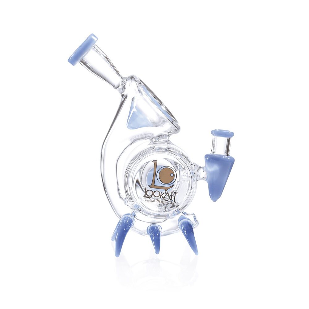 Lookah (Dab Rig) 9″ Mini Cool Recycler Alien Stalker Water Pipe Blue