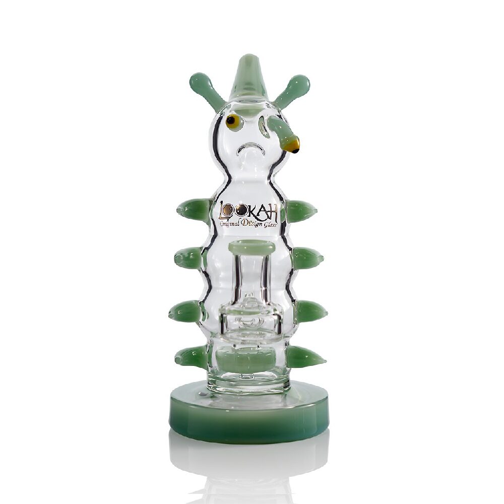 Lookah (Dab Rig) 8” Mini Cool Grumpy Caterpillar Water Pipe Green