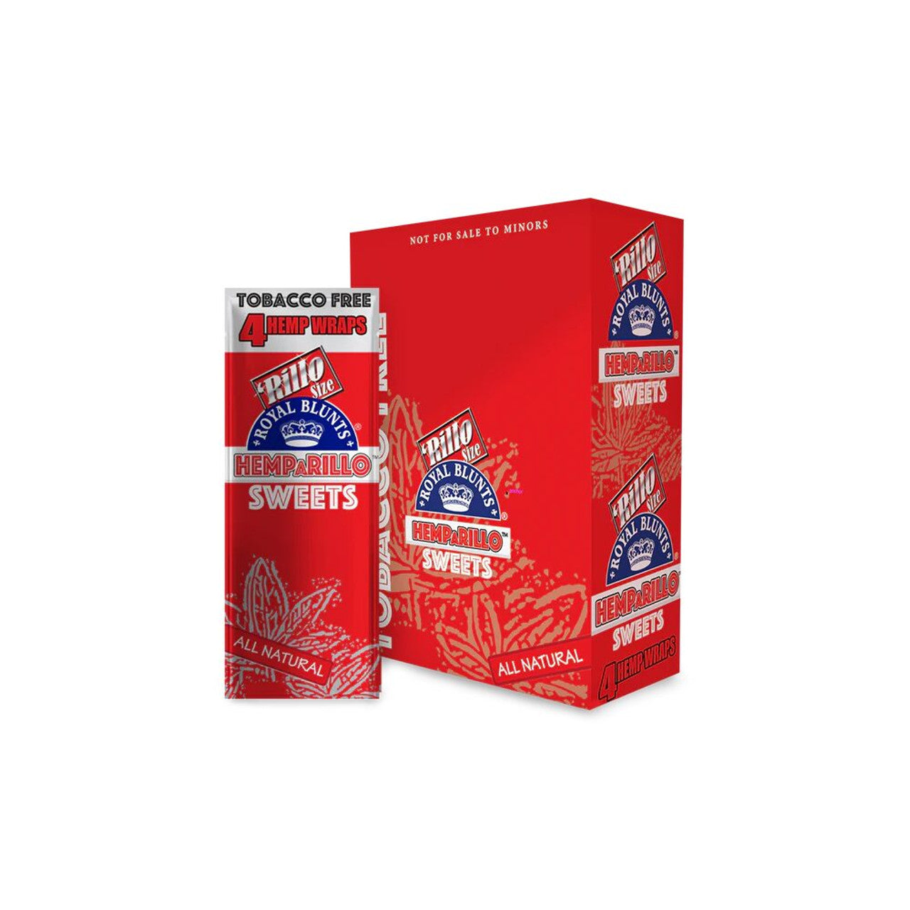 Royal Blunts Hemparillo All Natural (4 Wraps) Sweets with packaging