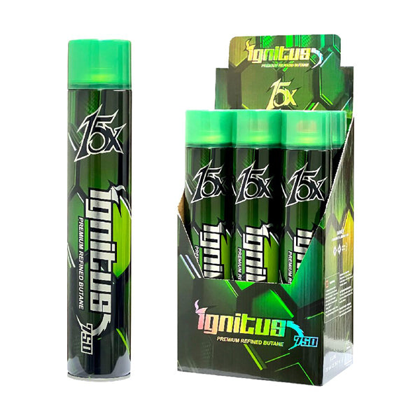 Ignitus (Butane)(DSPLY 6pc) Premium Refined 15X (SAS) with packaging