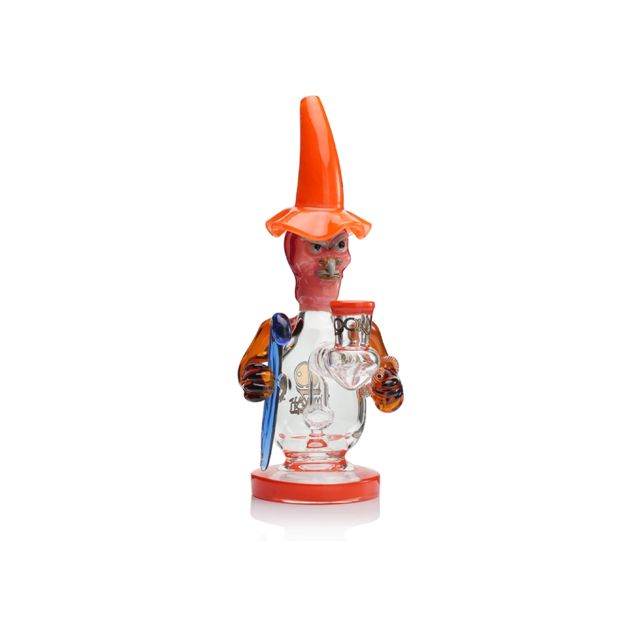 Lookah 12” Cool Mystic Wizard Dab Rig (WPC1220YL) Orange