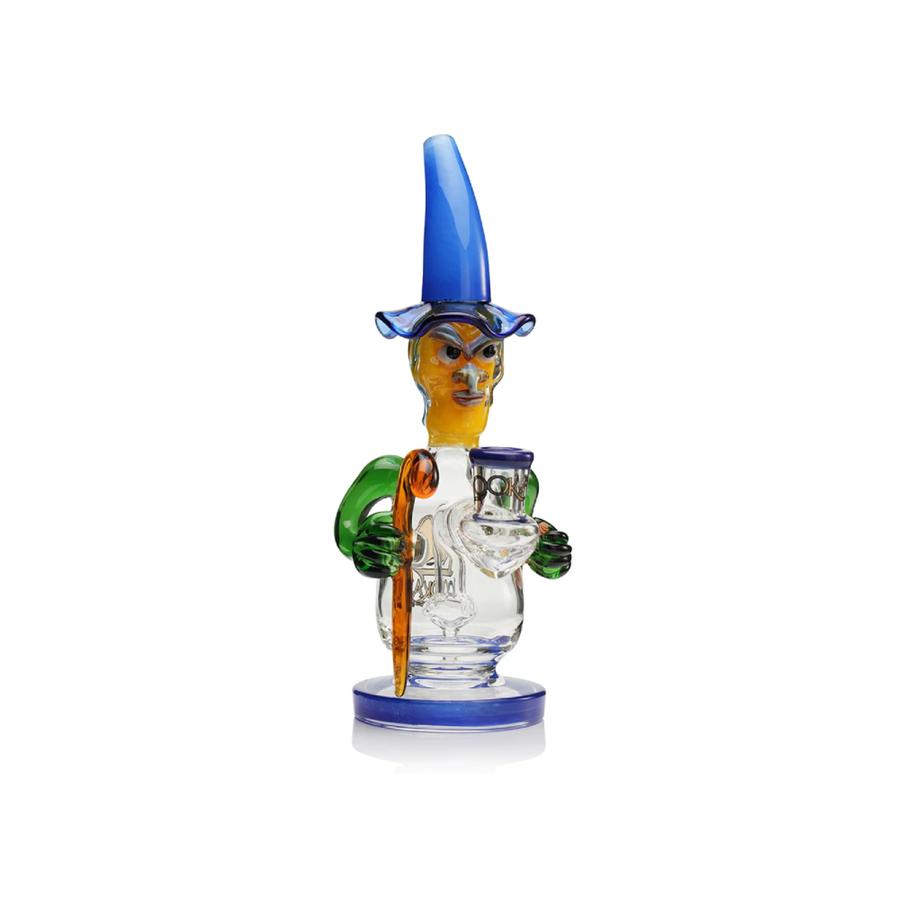 Lookah 12” Cool Mystic Wizard Dab Rig (WPC1220YL) Water Blue
