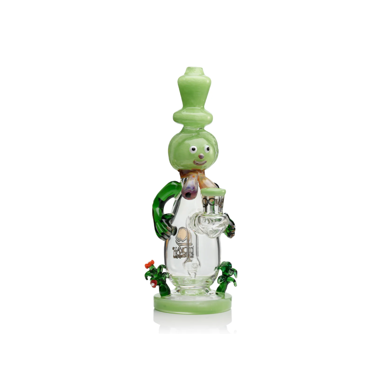 Lookah 9.5” Cute Garden Snowman Dab Rig (WPC1221WB) Green