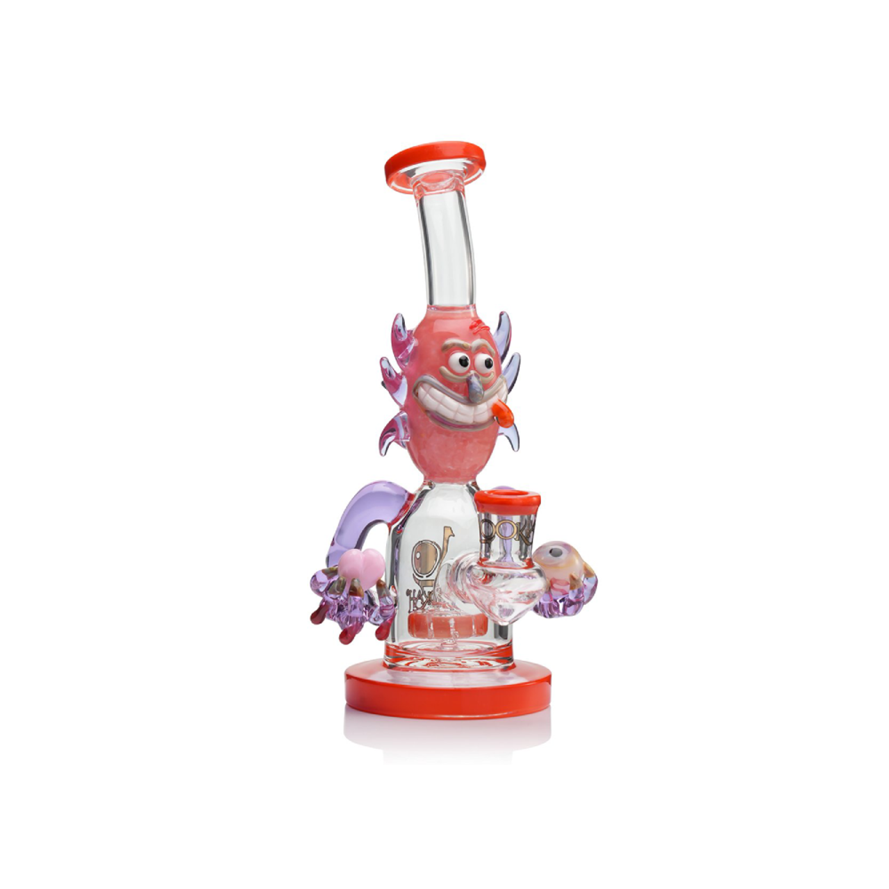 Lookah 9” Cool Percolator Alien Bong (WPC1223YL) Orange