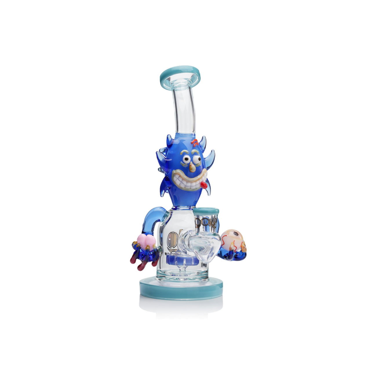 Lookah 9” Cool Percolator Alien Bong (WPC1223YL) Water Blue