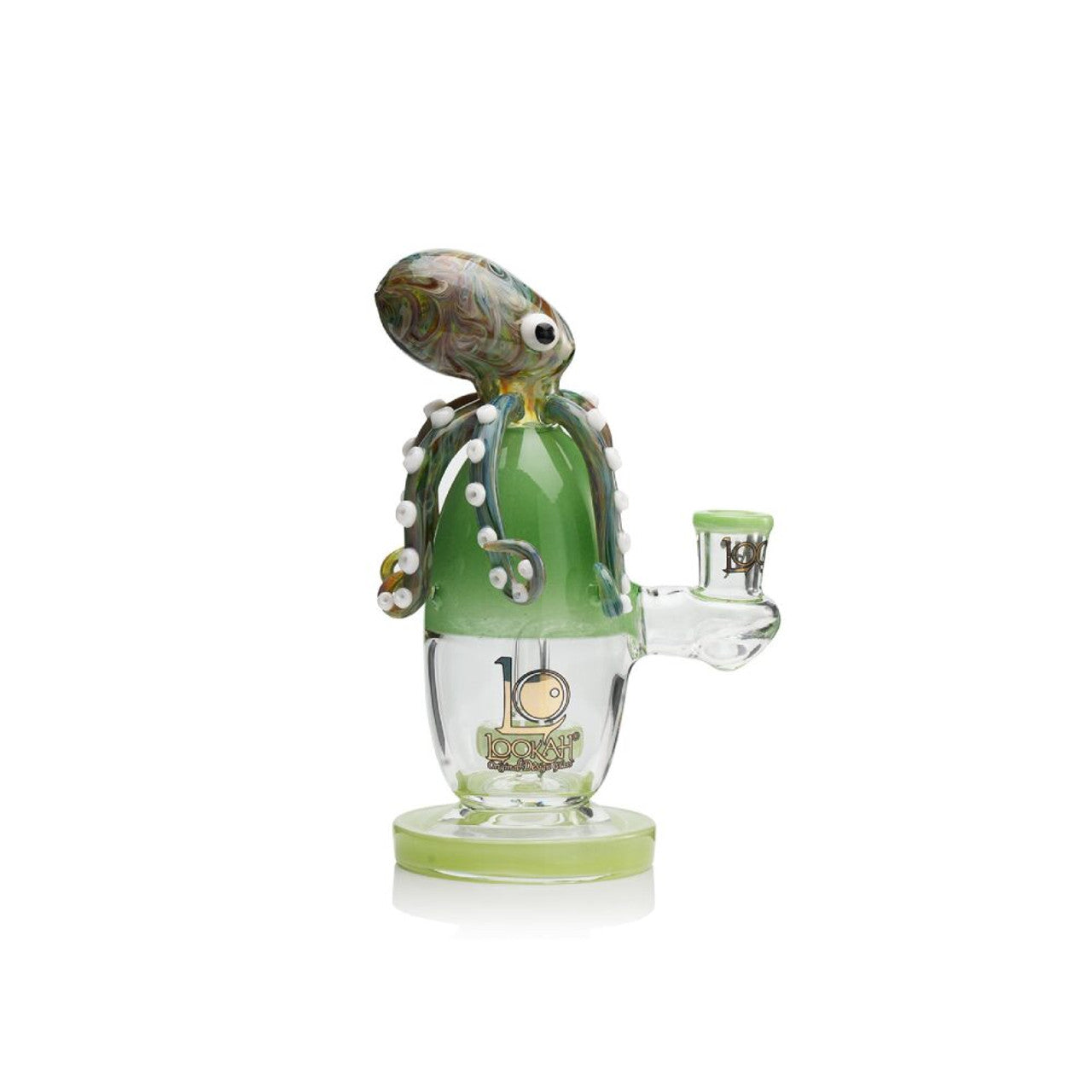Lookah 7.5” Cute Unique Percolator Octopus Glass Bong (WPC1224YL) Green