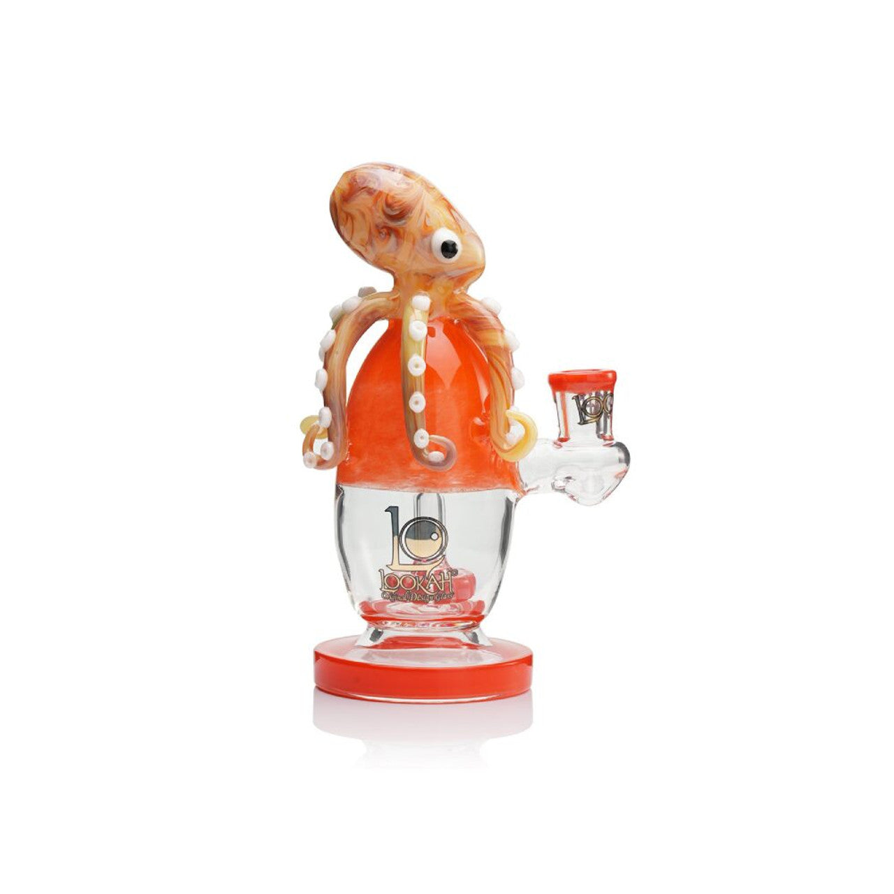 Lookah 7.5” Cute Unique Percolator Octopus Glass Bong (WPC1224YL) Orange