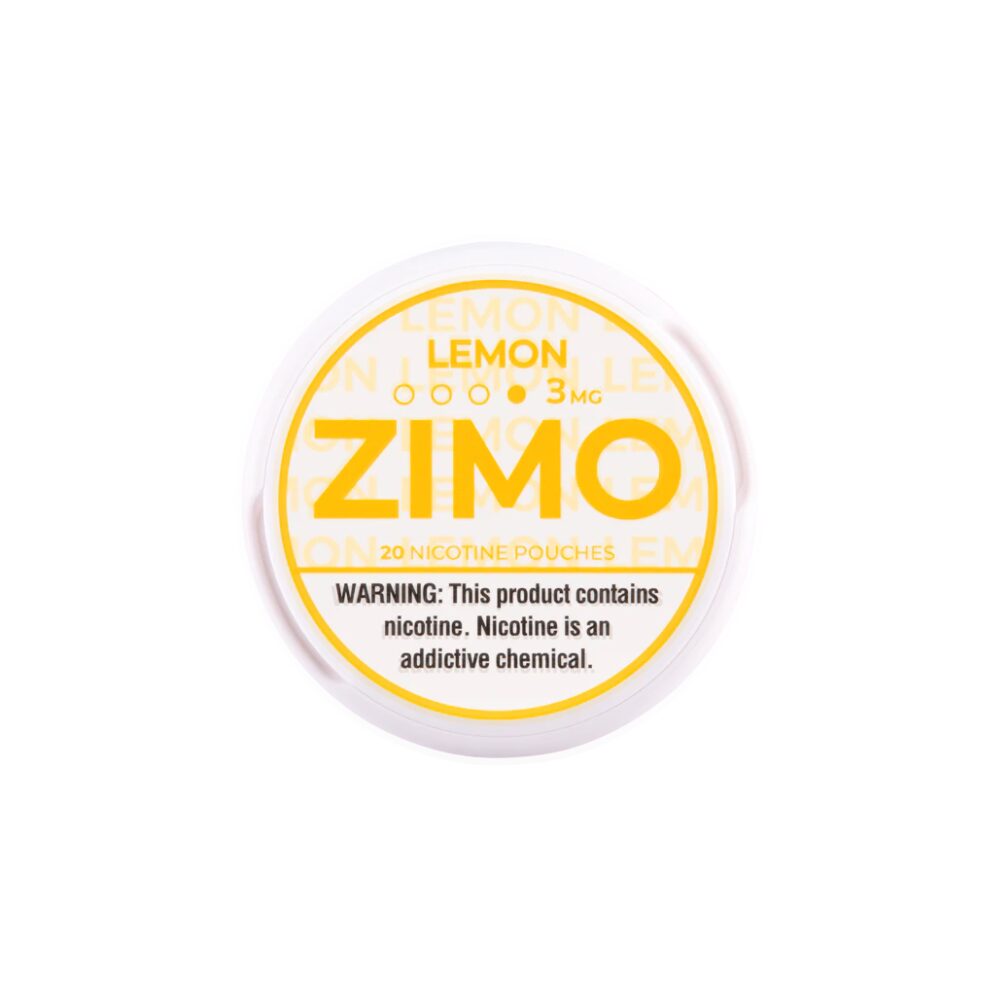 Zimo Nicotine Pouches 3-8mg 20pc Can 5pc Pack Lemon