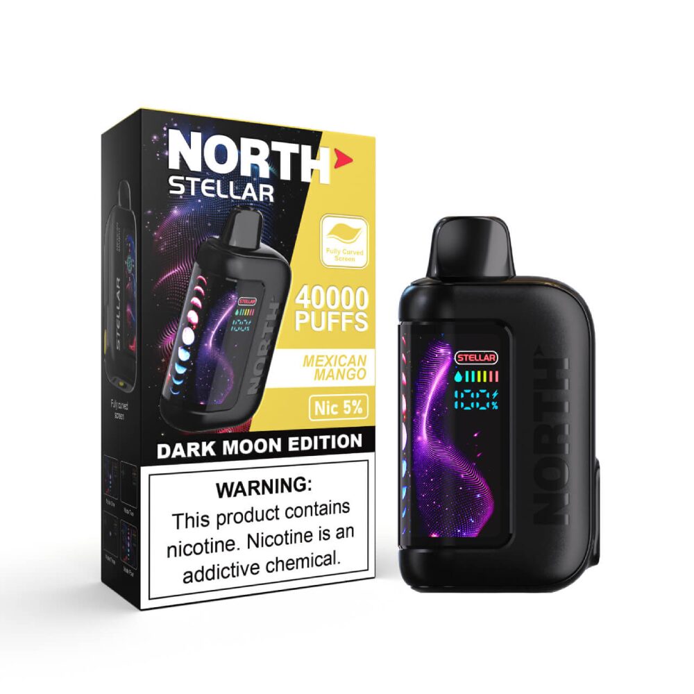 North Stellar 40K Dark Moon Edt. Disposable Mexican Mango with packaging