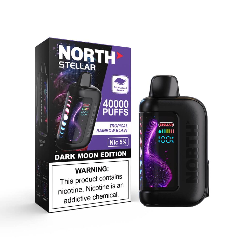 North Stellar 40K Dark Moon Edt. Disposable Tropical Rainbow Blast with packaging
