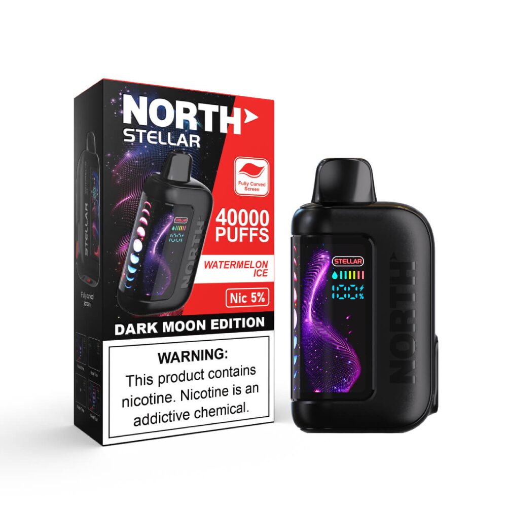 North Stellar 40K Dark Moon Edt. Disposable Watermelon Ice with packaging