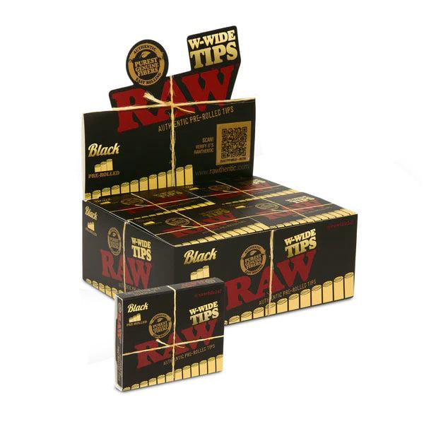 Raw* Rolling Tips (18-Pack) with packaging
