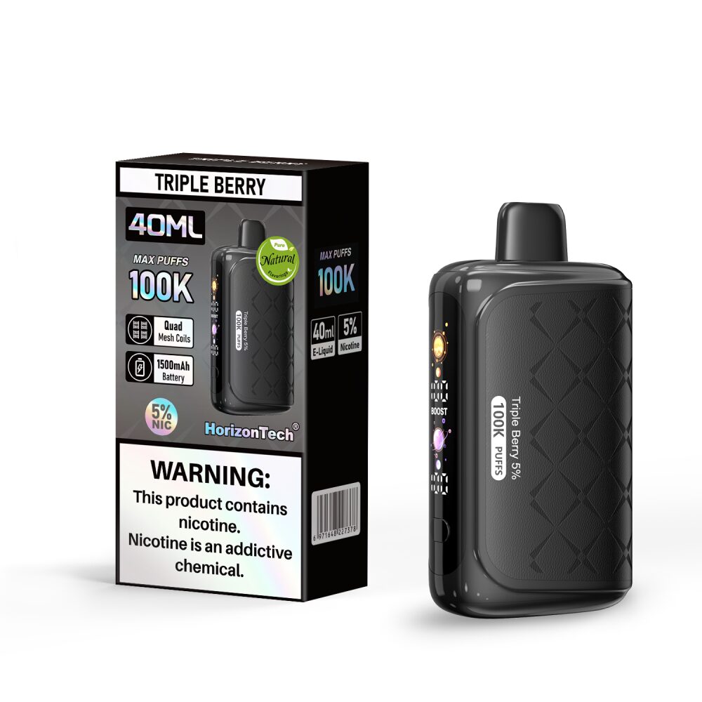 Horizon 100K Disposable Triple Berry with packaging