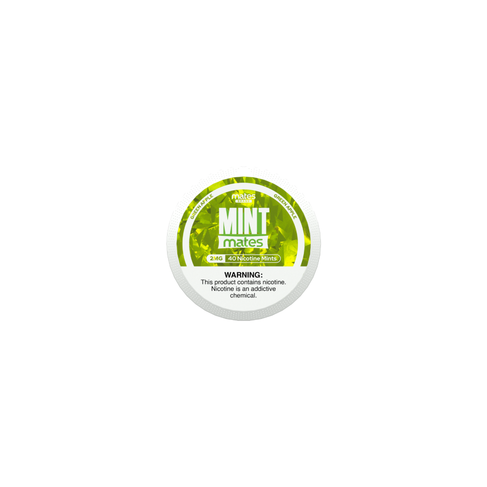 MintMates (DSPLY 5pc)(Nic Mints)(40ct Can)(SAS) Green Apple