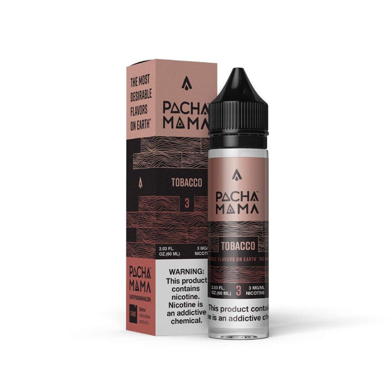 Tobacco Pachamama 60mL Bottle with packaging