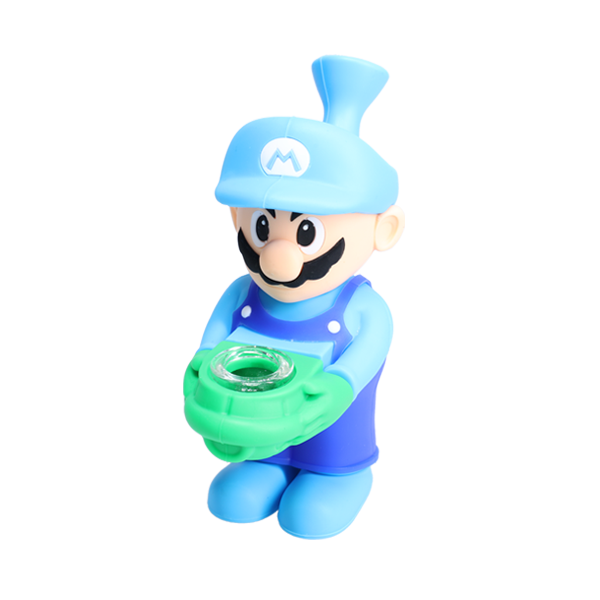 Non branded (Hand Pipe)(1-Pack) SHP19 6″ Silicone Character blue