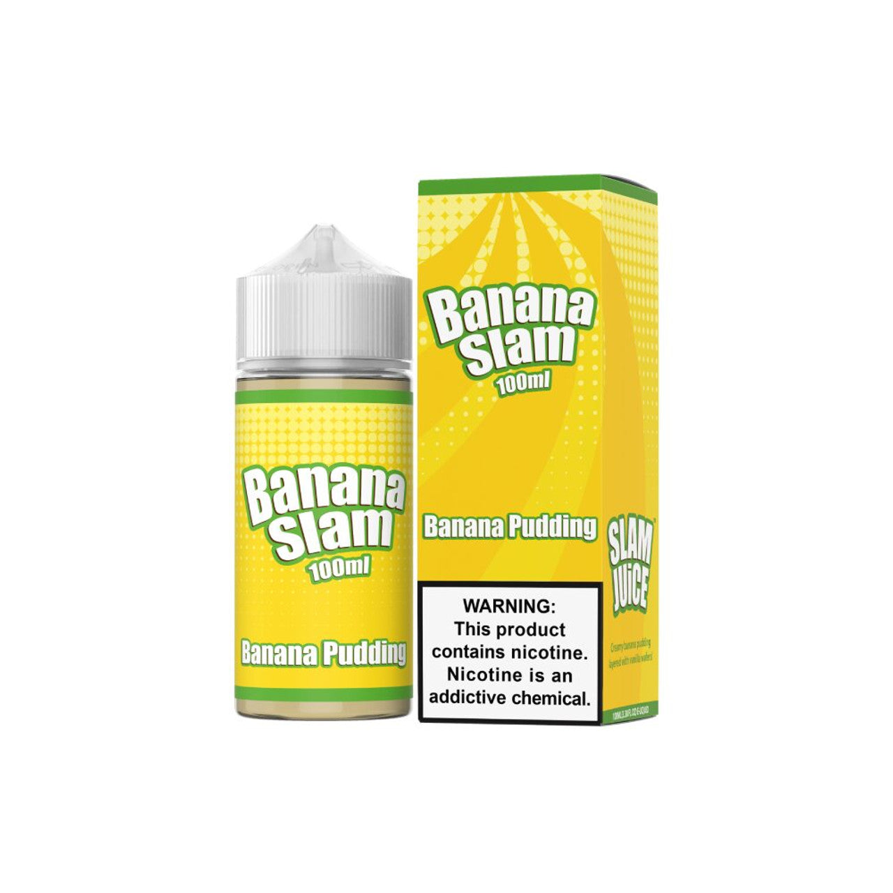 Banana Slam Slam Juice 100mL Bottle witth packaging