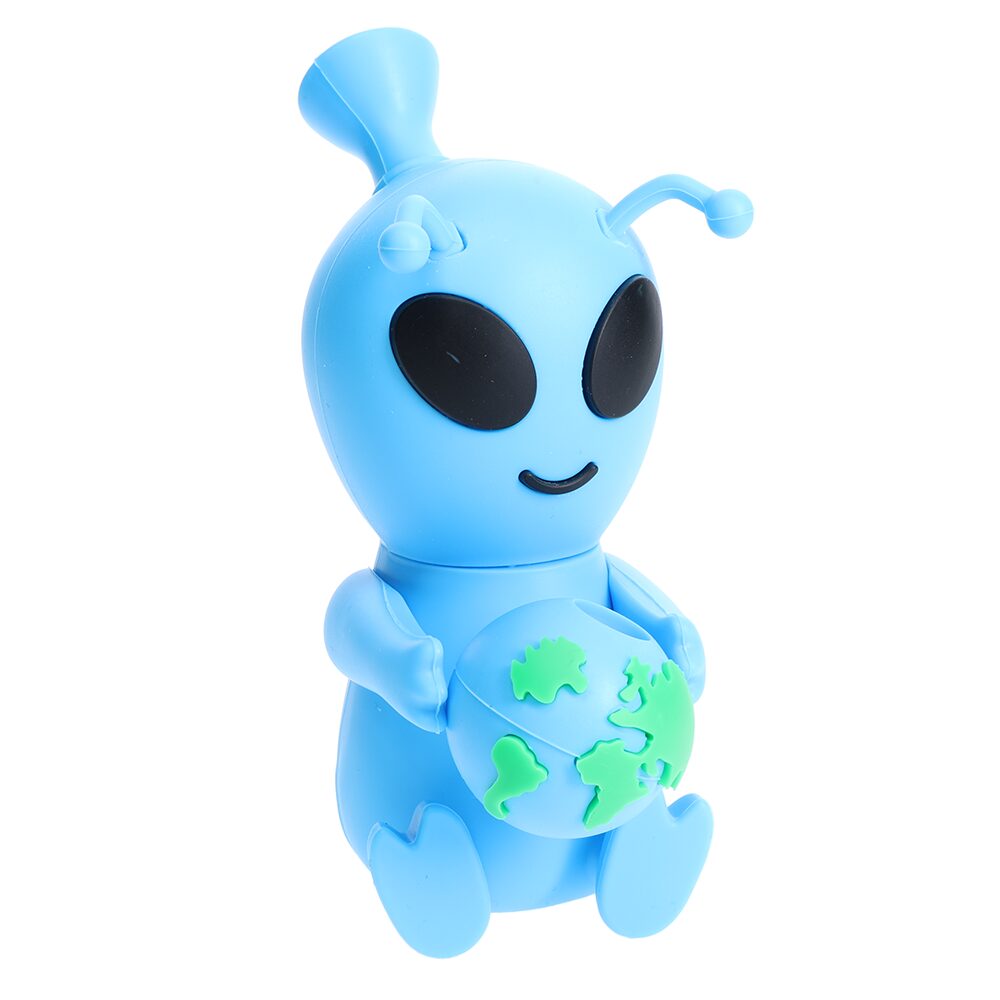 Non branded (Water Pipe) H376 Silicone Baby Alien Holding The Earth blue