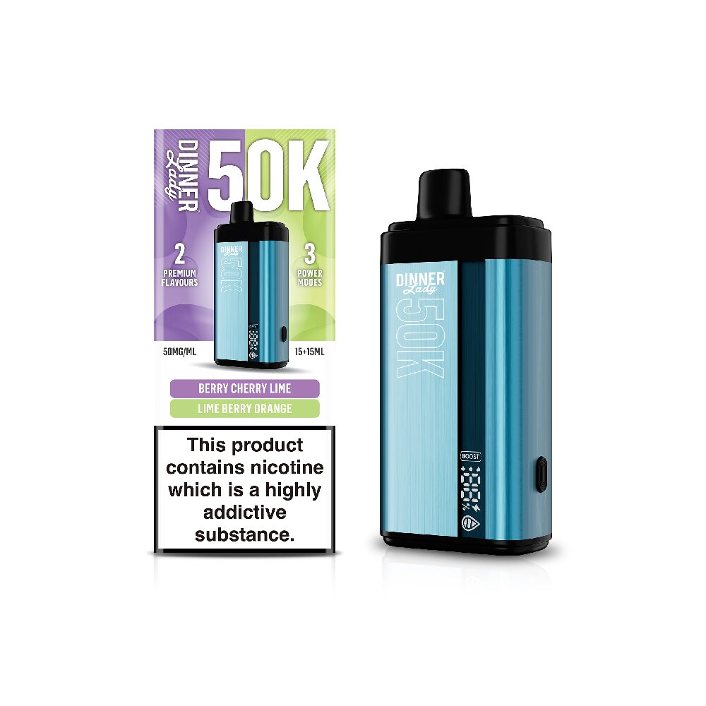 Dinner Lady 50K Disposable 15 mL Berry Cherry Lime + 15mL Lime Berry Orange with packaging