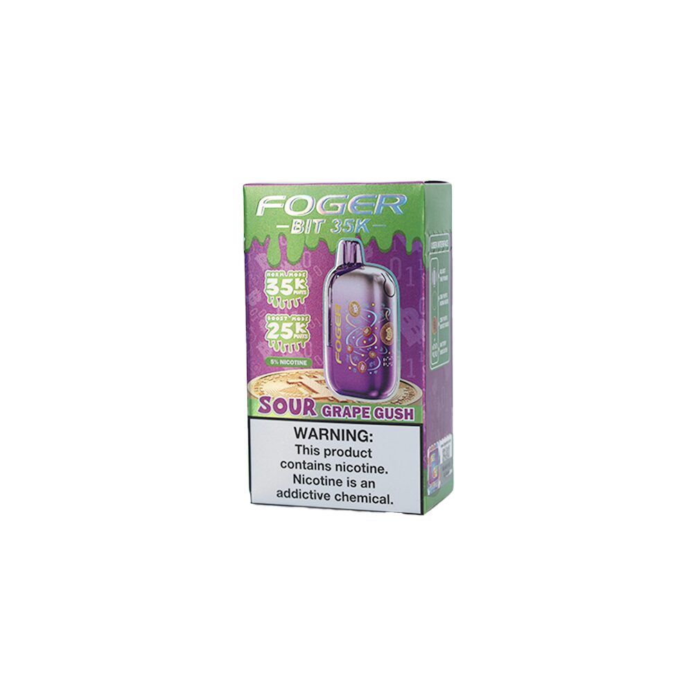 Foger Bit 35K Disposable Sour Grape Gush with packaging