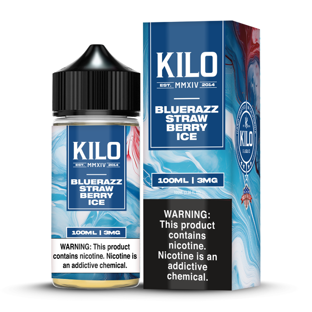 Blue Razz Strawberry Ice KILO 100mL with packaging
