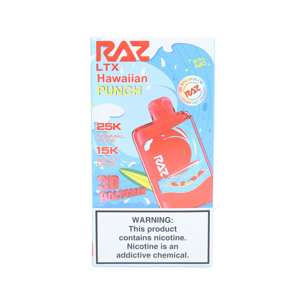 RAZ LTX 25K Disposable Hawaiian Punch HOLO Edt. packaging