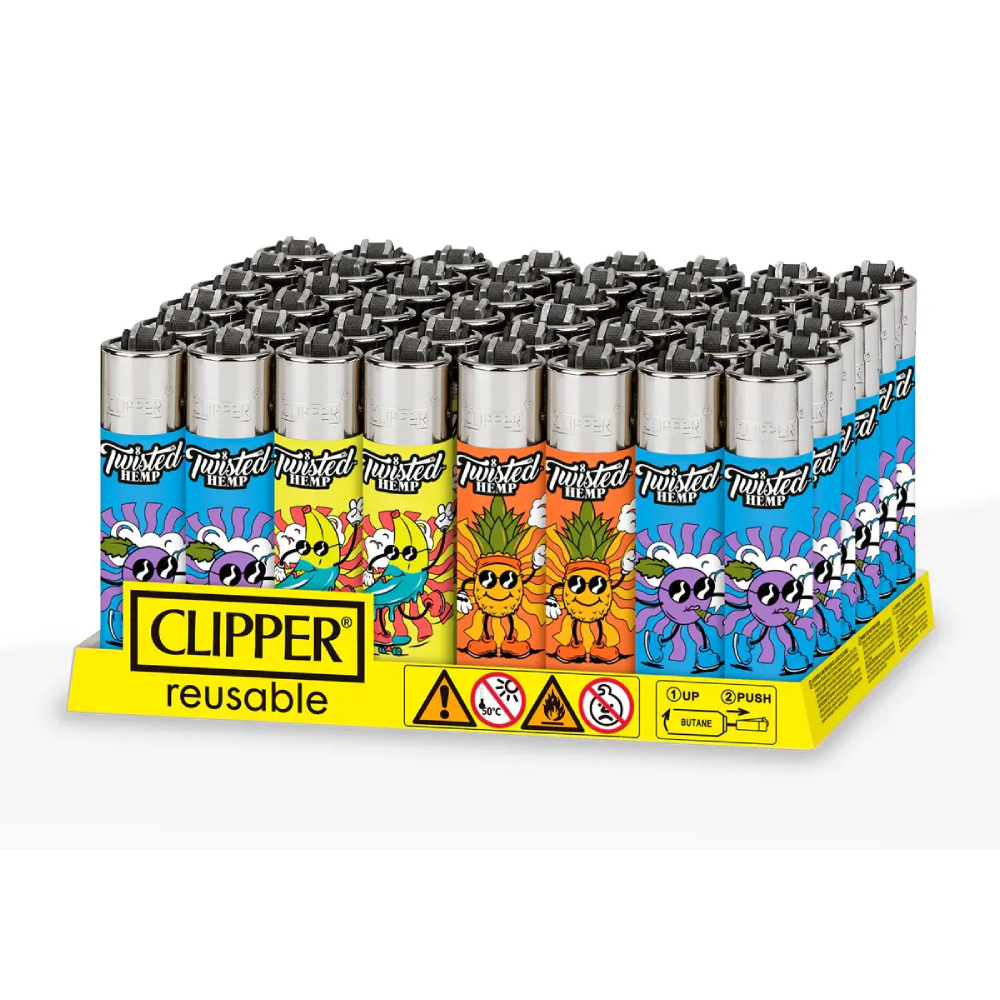 Clipper (DSPLY 48pc)(Lighter) CP11R Reusable Classic Large Twisted Hemp Character packaging