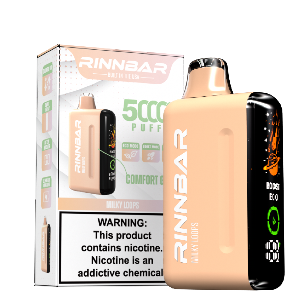 Rinn Bar 50K Disposable Milky Loops with packaging