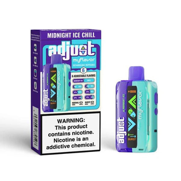 Adjust MyFlavor 40k Disposable midnight ice chill with packaging